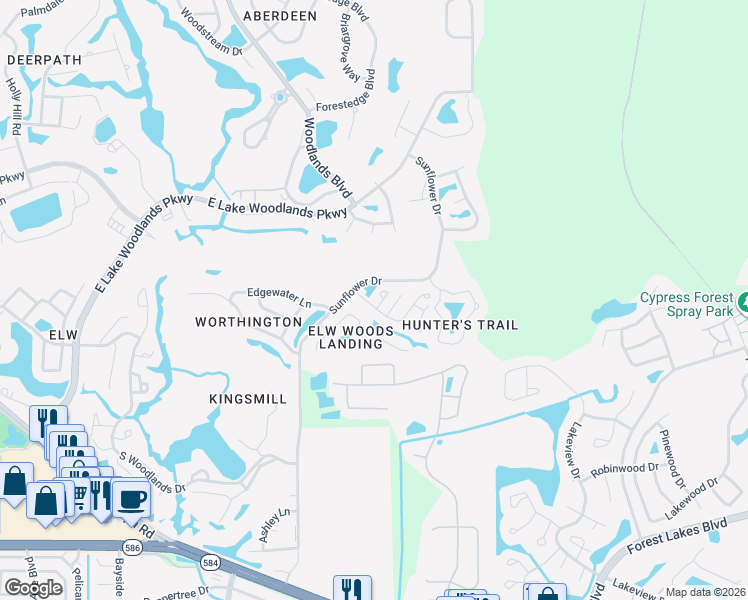 map of restaurants, bars, coffee shops, grocery stores, and more near 15 Pinewinds Boulevard in Oldsmar