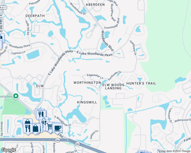 map of restaurants, bars, coffee shops, grocery stores, and more near 4934 Edgewater Lane in Oldsmar