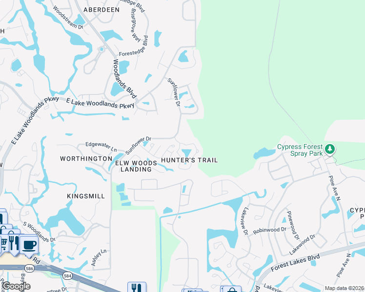 map of restaurants, bars, coffee shops, grocery stores, and more near 948 Lucas Lane in Oldsmar