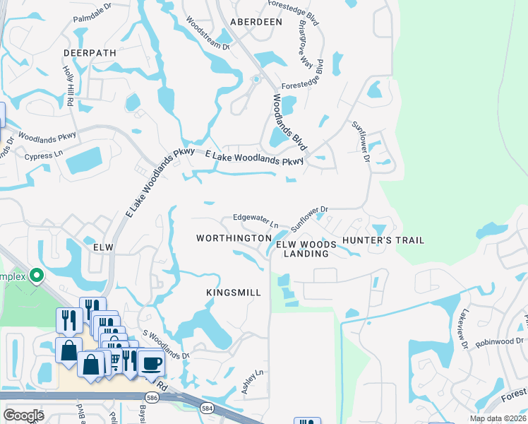 map of restaurants, bars, coffee shops, grocery stores, and more near 4945 Edgewater Lane in Oldsmar