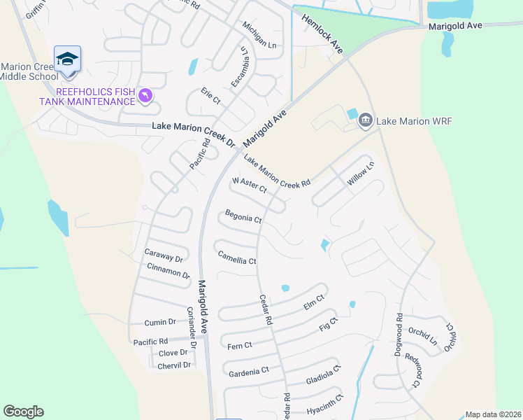 map of restaurants, bars, coffee shops, grocery stores, and more near 399 Aster Court in Poinciana