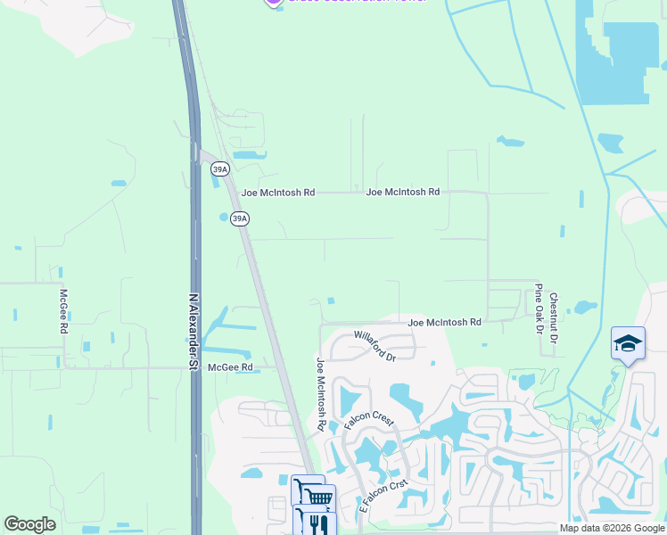 map of restaurants, bars, coffee shops, grocery stores, and more near 309 Chapman Road in Plant City