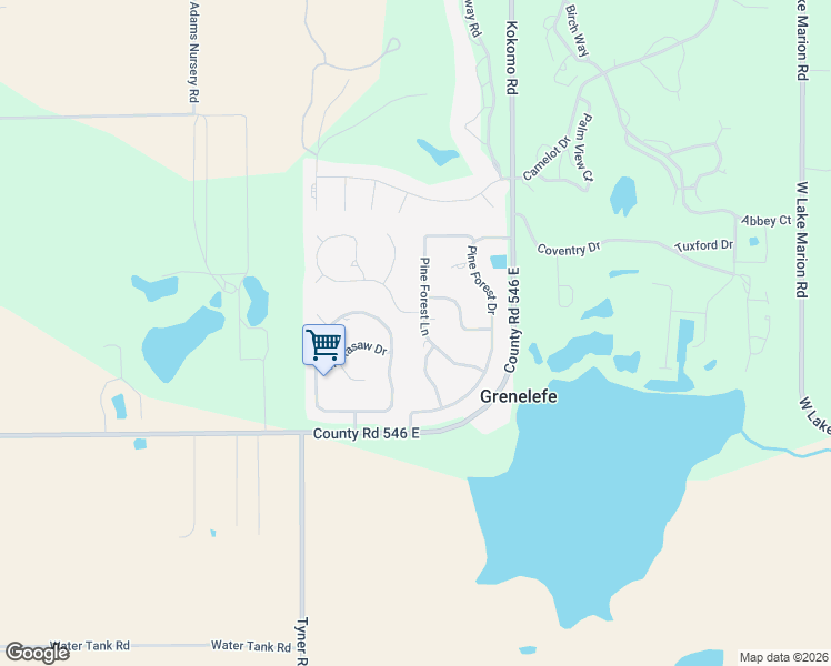 map of restaurants, bars, coffee shops, grocery stores, and more near 90 Pine Forest Lane in Haines City
