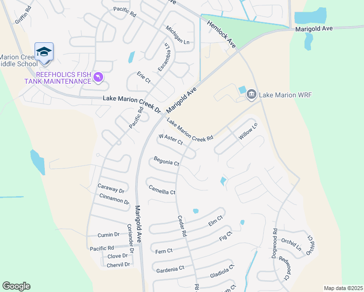 map of restaurants, bars, coffee shops, grocery stores, and more near 397 Aster Court in Poinciana