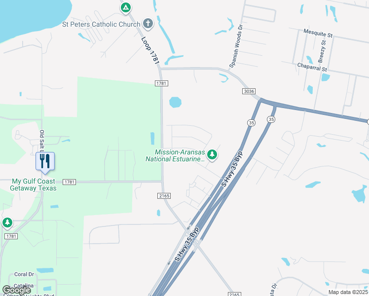 map of restaurants, bars, coffee shops, grocery stores, and more near 130 Dream Oak Drive in Rockport