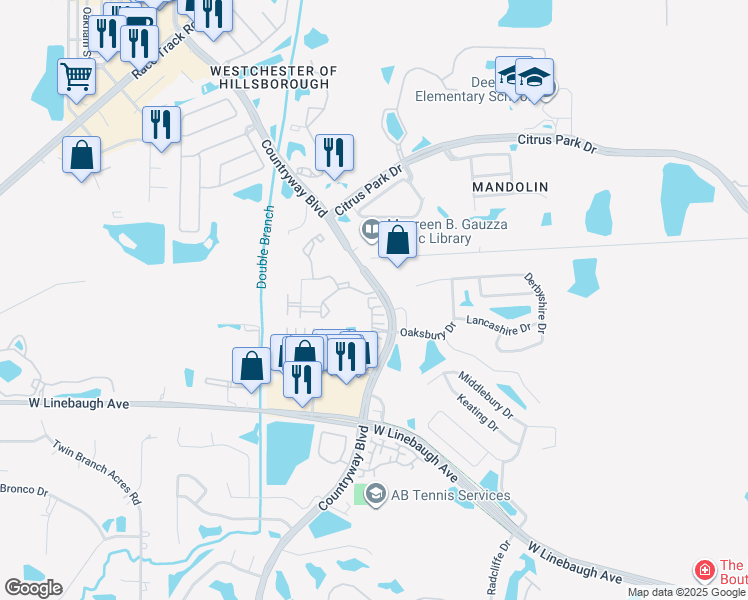 map of restaurants, bars, coffee shops, grocery stores, and more near 12106 Arlington Park Court in Westchase