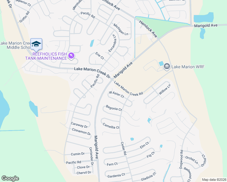 map of restaurants, bars, coffee shops, grocery stores, and more near 340 Aster Court in Poinciana