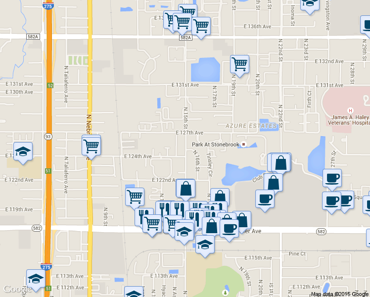 map of restaurants, bars, coffee shops, grocery stores, and more near in University