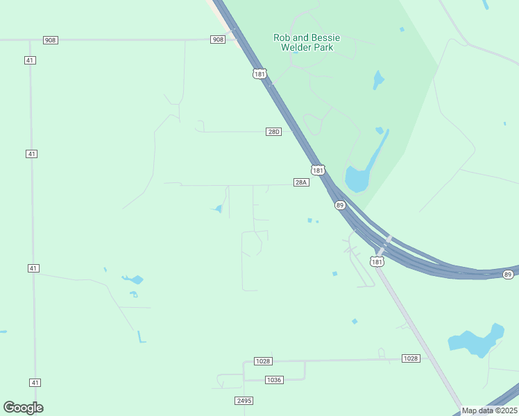 map of restaurants, bars, coffee shops, grocery stores, and more near 14330 County Road 28A in Sinton