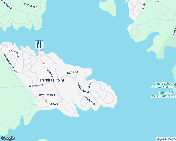 map of restaurants, bars, coffee shops, grocery stores, and more near 100 Bluff Circle in Sandia