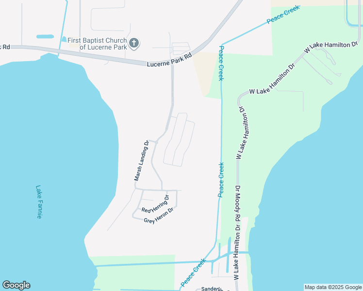 map of restaurants, bars, coffee shops, grocery stores, and more near 4054 Great Egret Drive in Winter Haven