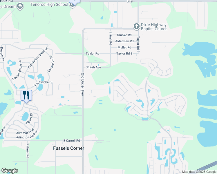 map of restaurants, bars, coffee shops, grocery stores, and more near 4210 Cheri Drive in Auburndale
