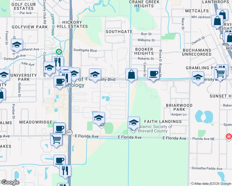 map of restaurants, bars, coffee shops, grocery stores, and more near 336 Peck Street in Melbourne