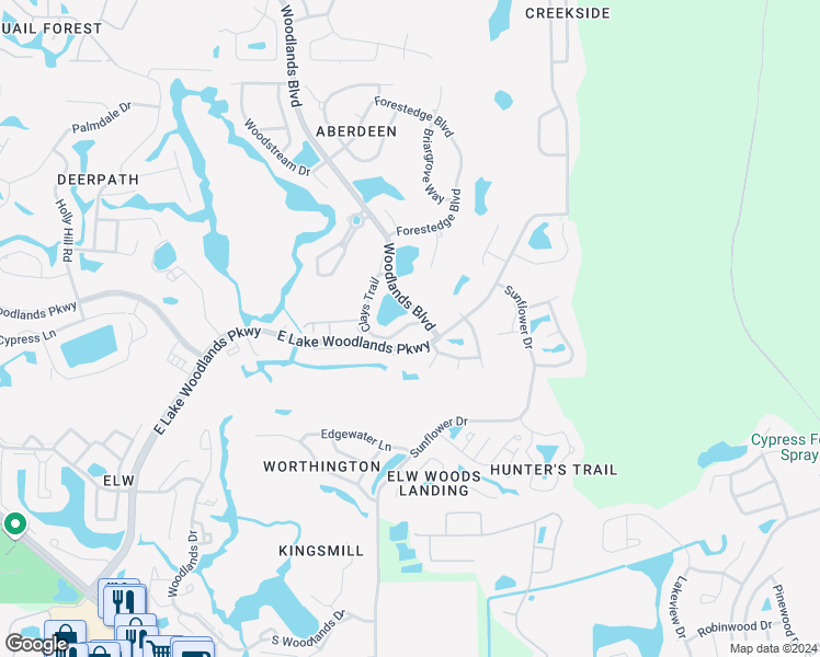 map of restaurants, bars, coffee shops, grocery stores, and more near 201 Clays Trail in Oldsmar