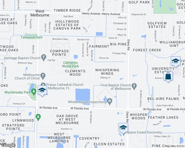 map of restaurants, bars, coffee shops, grocery stores, and more near 703 John Carroll Lane in Melbourne