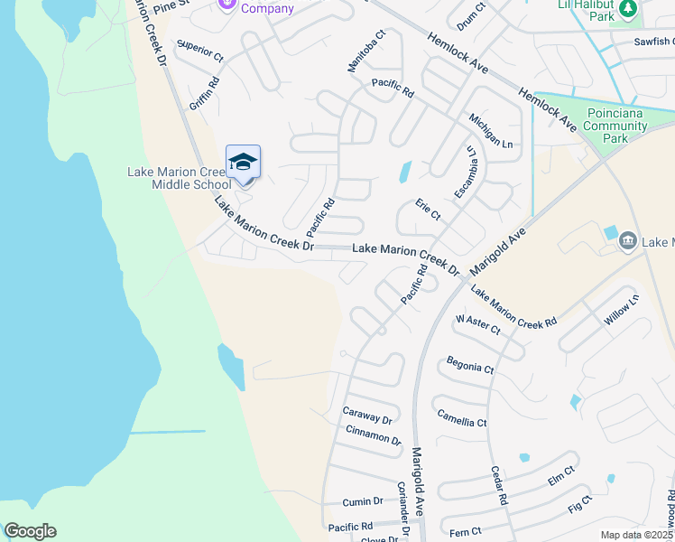 map of restaurants, bars, coffee shops, grocery stores, and more near 2213 Mystic Ring Loop in Poinciana