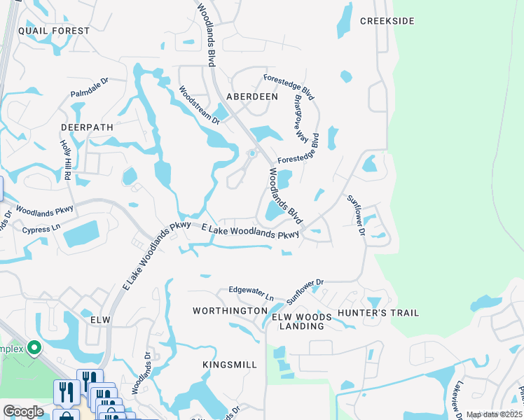 map of restaurants, bars, coffee shops, grocery stores, and more near 1233 Clays Trail in Oldsmar