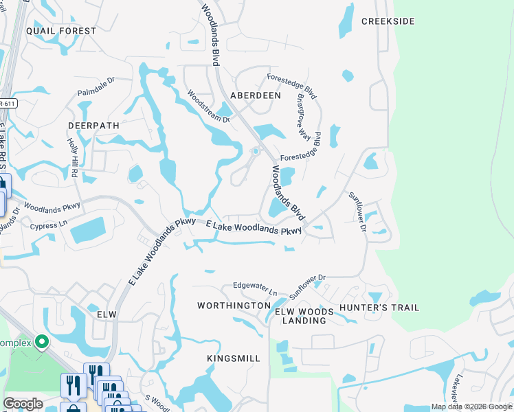 map of restaurants, bars, coffee shops, grocery stores, and more near 1233 Clays Trail in Oldsmar