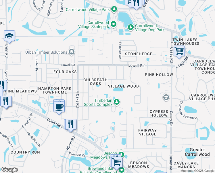 map of restaurants, bars, coffee shops, grocery stores, and more near 4814 Tannery Avenue in Tampa