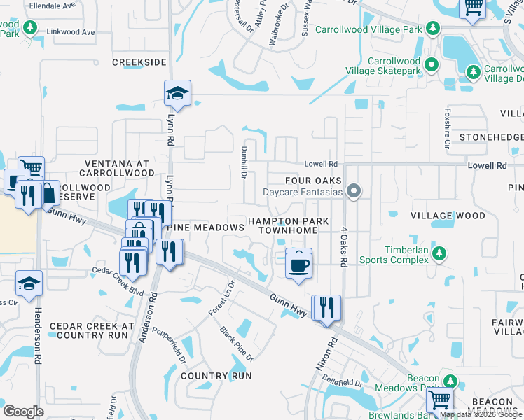 map of restaurants, bars, coffee shops, grocery stores, and more near 5404 Friarsway Drive in Tampa