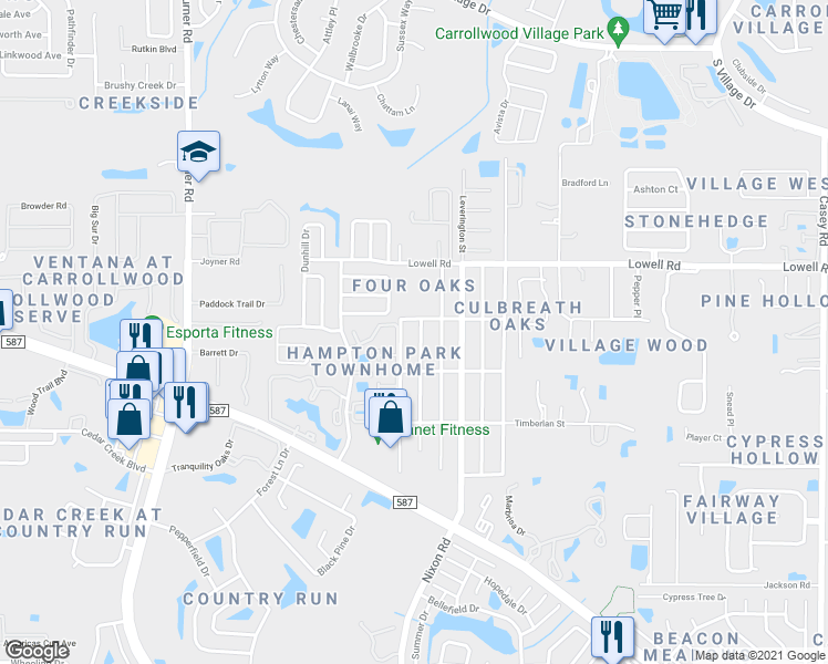map of restaurants, bars, coffee shops, grocery stores, and more near 12716 Holyoke Avenue in Tampa