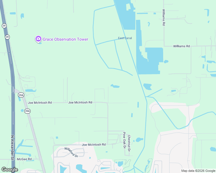 map of restaurants, bars, coffee shops, grocery stores, and more near Hams Farm Road in Plant City