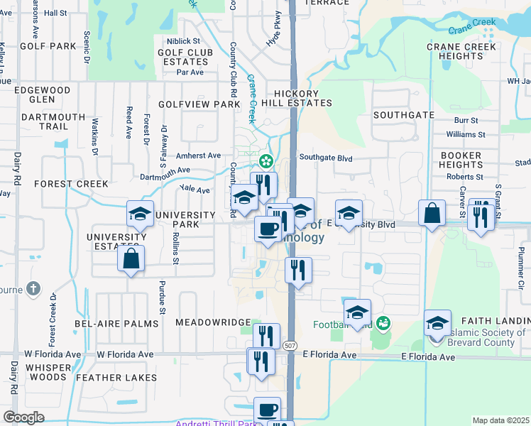 map of restaurants, bars, coffee shops, grocery stores, and more near in Melbourne