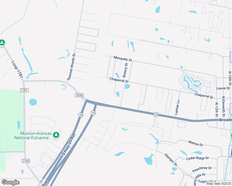 map of restaurants, bars, coffee shops, grocery stores, and more near 2210 Chaparral Street in Rockport
