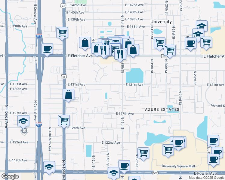map of restaurants, bars, coffee shops, grocery stores, and more near 1407 Marathon Key Drive in Tampa