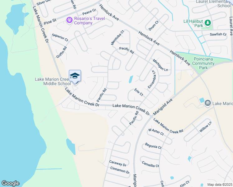 map of restaurants, bars, coffee shops, grocery stores, and more near 415 Arkansas Court in Kissimmee