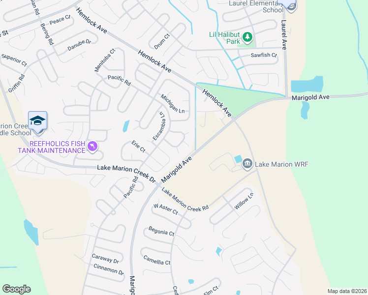 map of restaurants, bars, coffee shops, grocery stores, and more near 1904 Huron Terrace in Poinciana