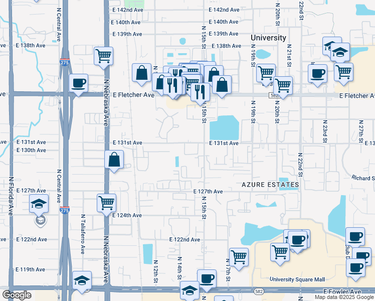 map of restaurants, bars, coffee shops, grocery stores, and more near 1426 Marathon Key Drive in Tampa