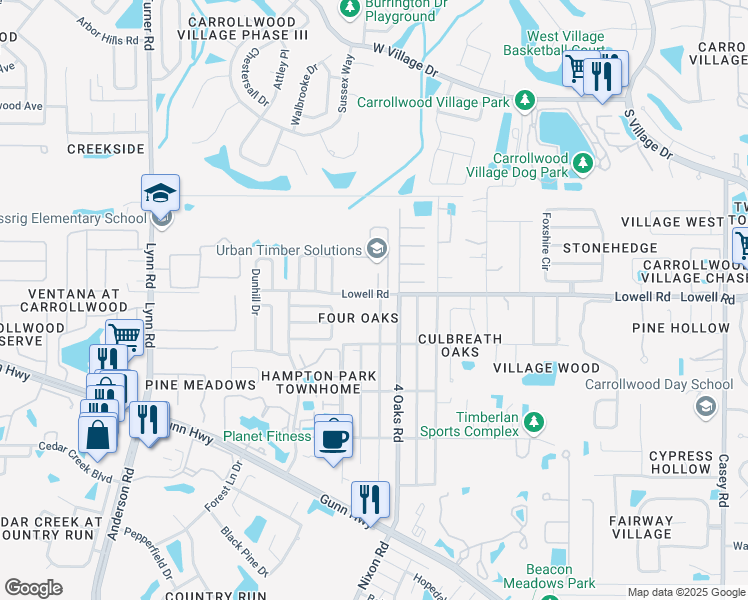 map of restaurants, bars, coffee shops, grocery stores, and more near 12911 Worchester Avenue in Tampa