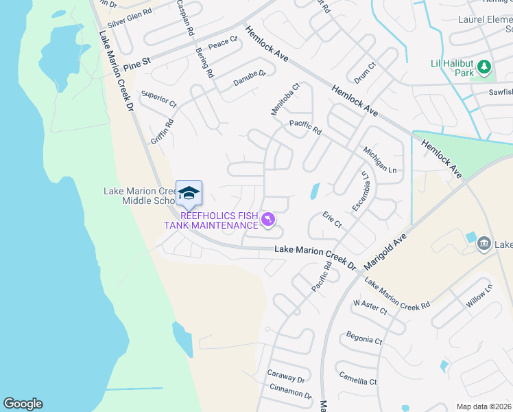 map of restaurants, bars, coffee shops, grocery stores, and more near 1903 Myakka Court in Poinciana