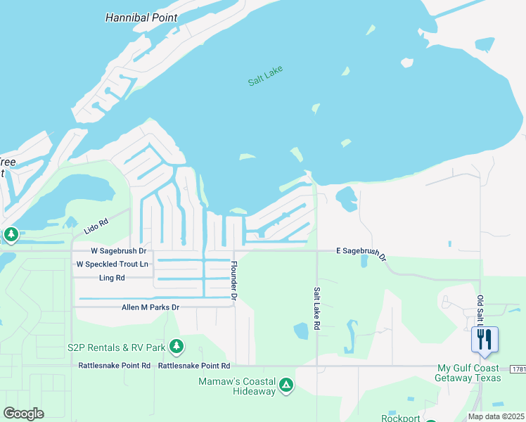 map of restaurants, bars, coffee shops, grocery stores, and more near 131 Lakeshore Drive in Rockport