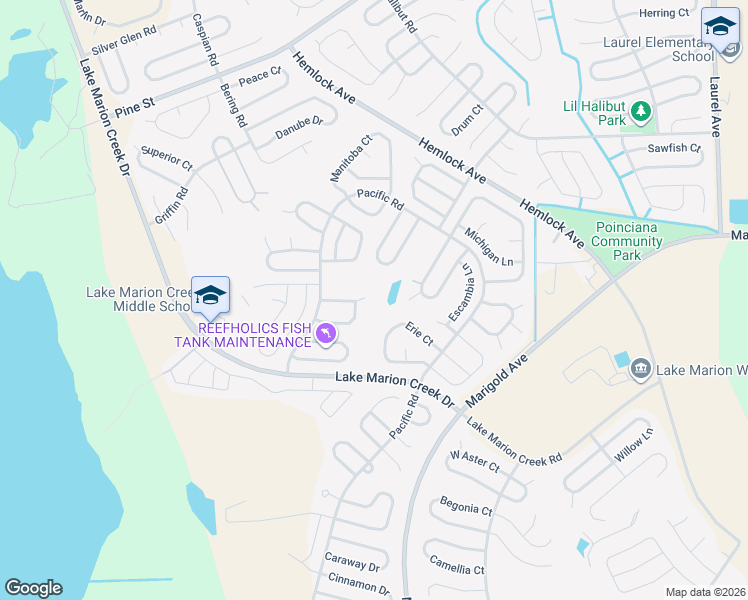 map of restaurants, bars, coffee shops, grocery stores, and more near 422 Ohio Way in Kissimmee