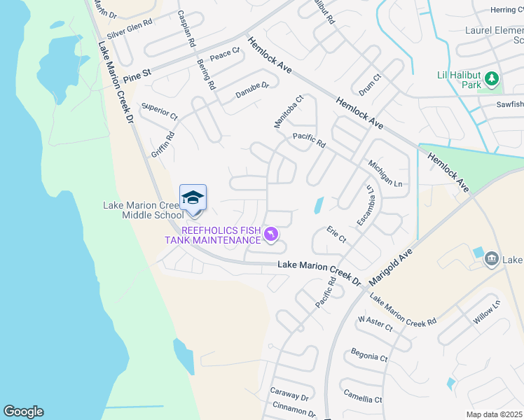 map of restaurants, bars, coffee shops, grocery stores, and more near 1903 Myakka Court in Poinciana