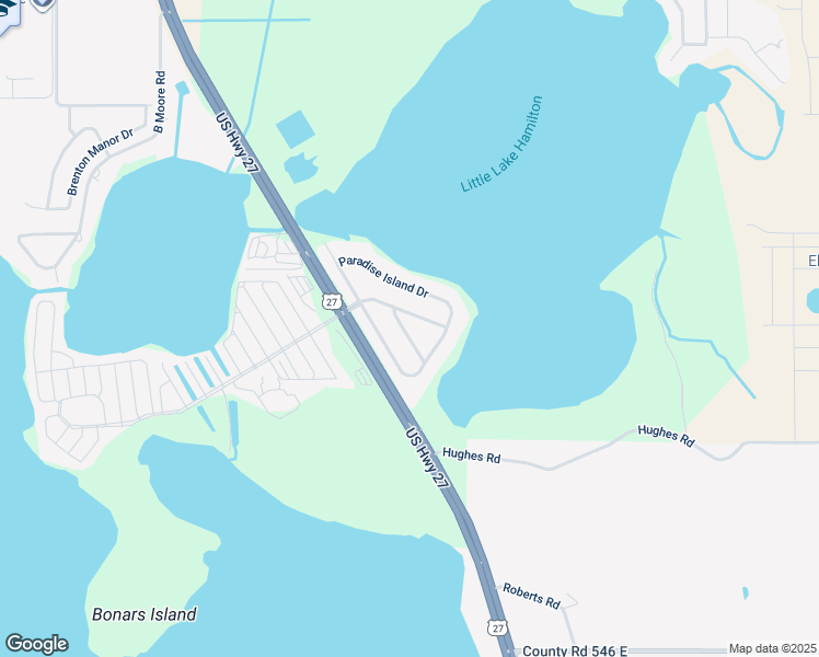 map of restaurants, bars, coffee shops, grocery stores, and more near 625 Paradise Island Way in Haines City