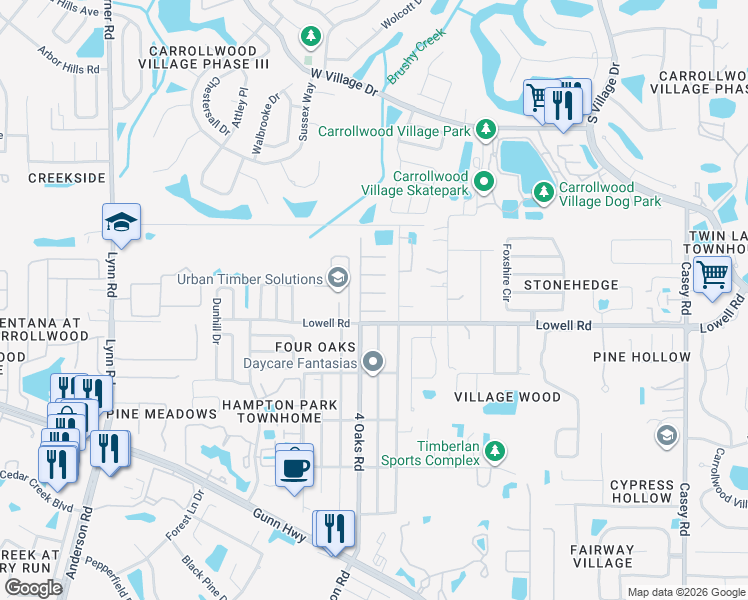 map of restaurants, bars, coffee shops, grocery stores, and more near 5109 Lesher Court in Tampa