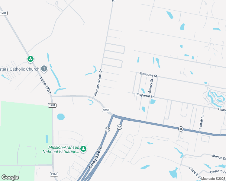 map of restaurants, bars, coffee shops, grocery stores, and more near 102 El Cid Drive in Rockport