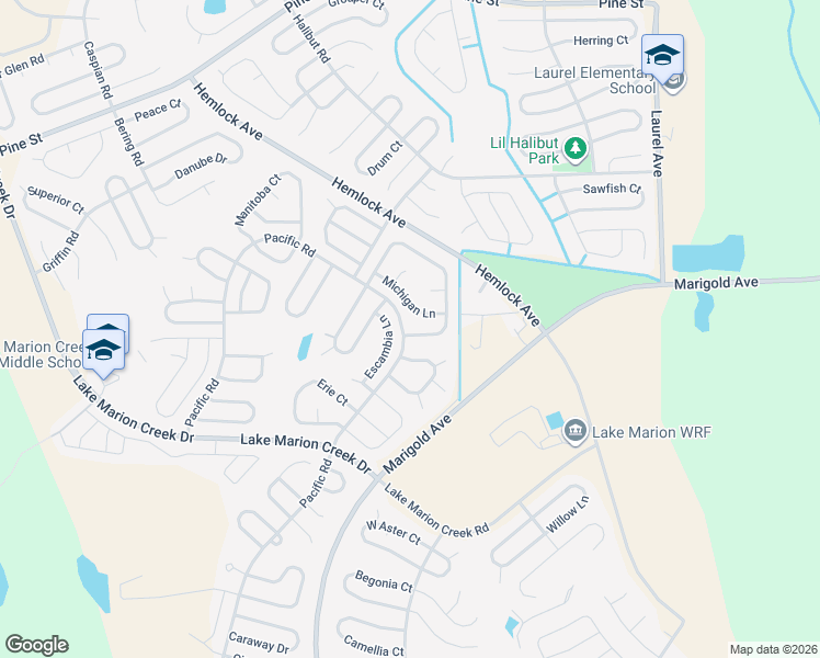 map of restaurants, bars, coffee shops, grocery stores, and more near 1977 Michigan Court in Poinciana
