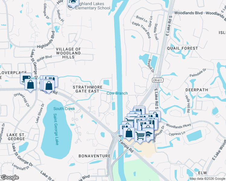 map of restaurants, bars, coffee shops, grocery stores, and more near 217 Katherine Boulevard in Palm Harbor