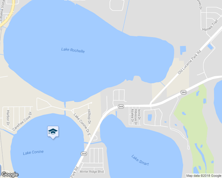 map of restaurants, bars, coffee shops, grocery stores, and more near 2726 Rochelle Drive in Winter Haven
