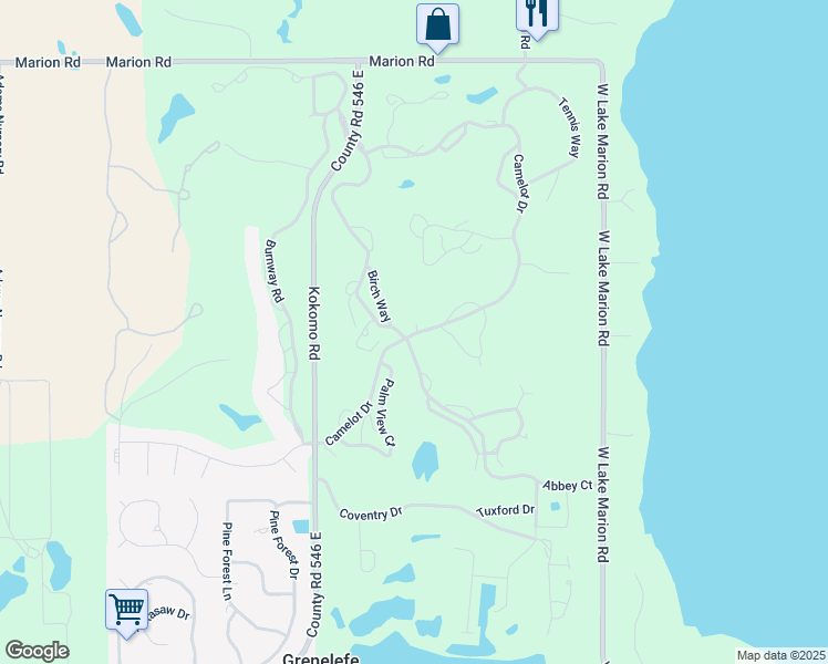 map of restaurants, bars, coffee shops, grocery stores, and more near 3368 Camelot Drive in Haines City