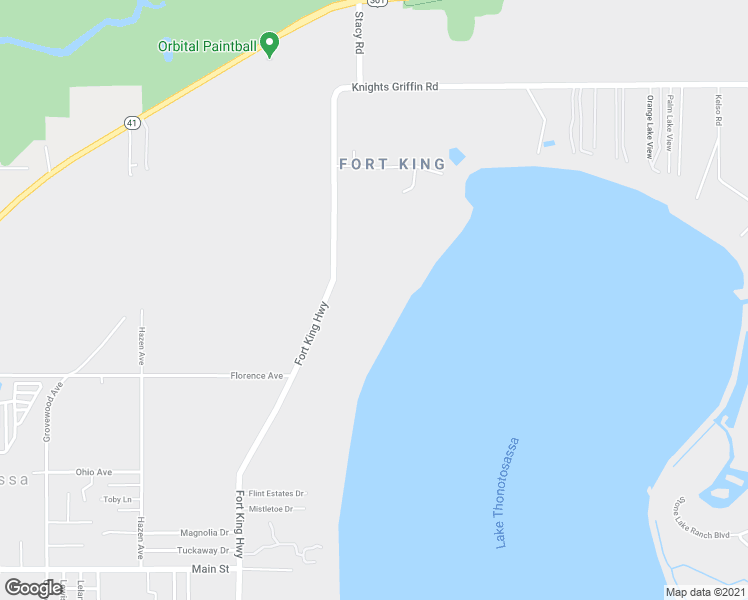 map of restaurants, bars, coffee shops, grocery stores, and more near 11128 Fort King Highway in Thonotosassa