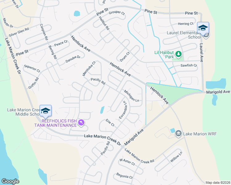 map of restaurants, bars, coffee shops, grocery stores, and more near 1906 Michigan Court in Kissimmee