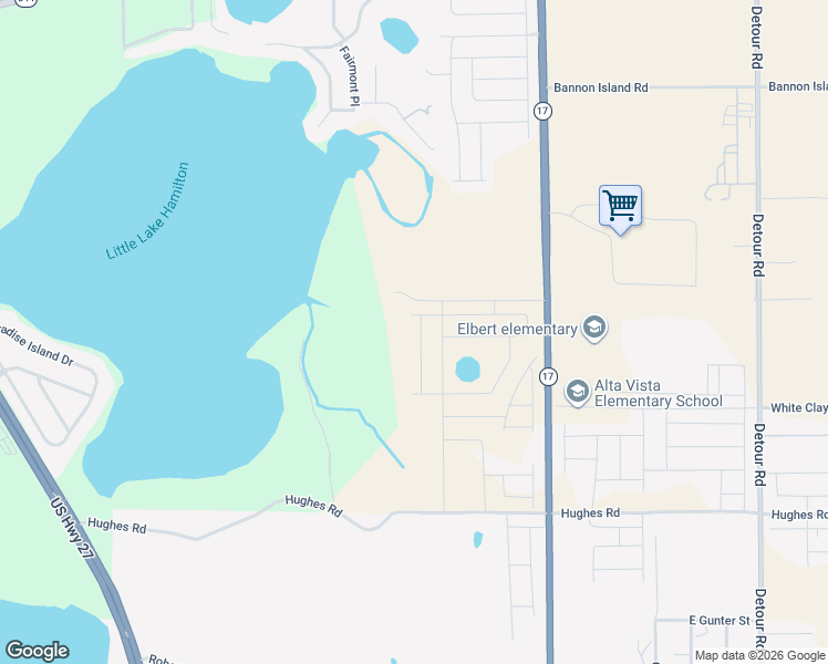 map of restaurants, bars, coffee shops, grocery stores, and more near 3978-3996 Floyd Road in Haines City