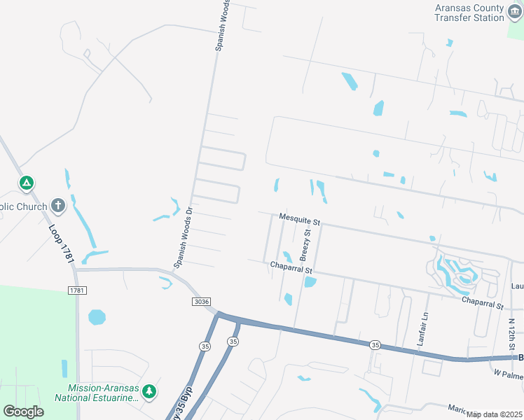 map of restaurants, bars, coffee shops, grocery stores, and more near 2402 West Mesquite in Rockport