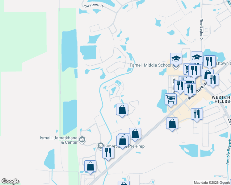 map of restaurants, bars, coffee shops, grocery stores, and more near 12589 Streamdale Dr in Tampa