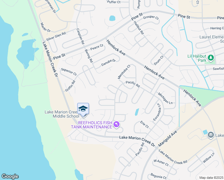 map of restaurants, bars, coffee shops, grocery stores, and more near 534 Lakeview Drive in Kissimmee